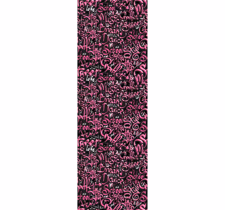 Rollo fenster jugendzimmer in pink und schwarz graffiti - TenStickers