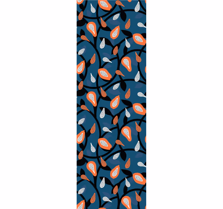 Rollo fenster jugendzimmer papaya und pflanzen - TenStickers