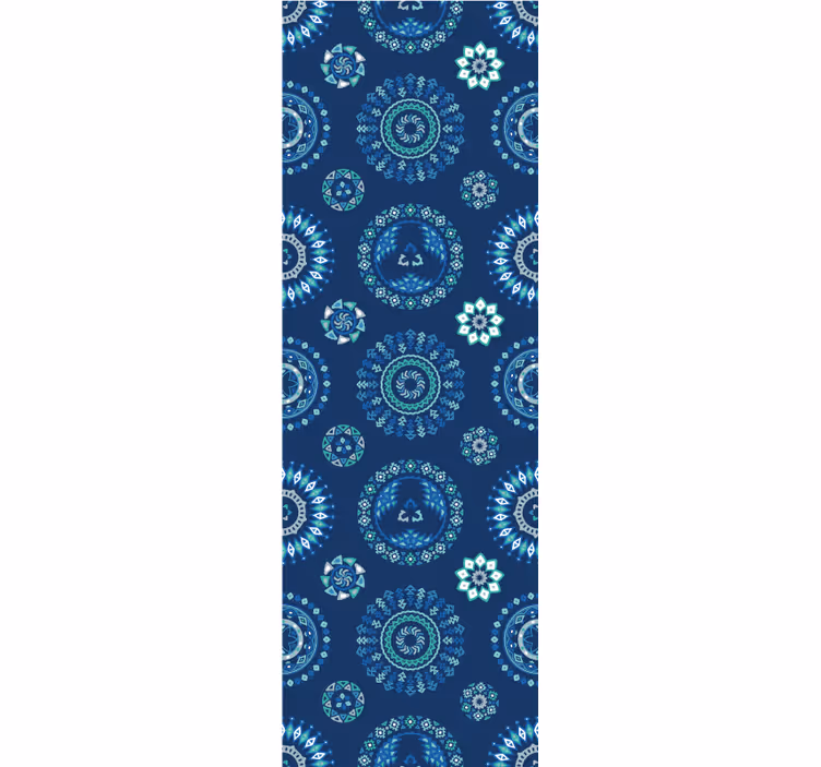 Rollo fenster jugendzimmer blaues abstraktes muster - TenStickers