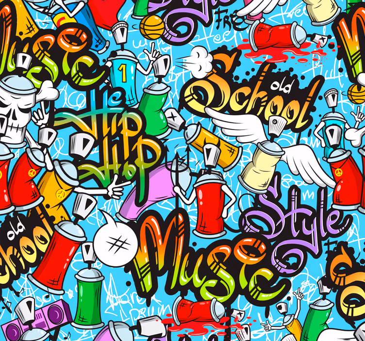Rollo fenster jugendzimmer graffiti hip-hop stil - TenStickers
