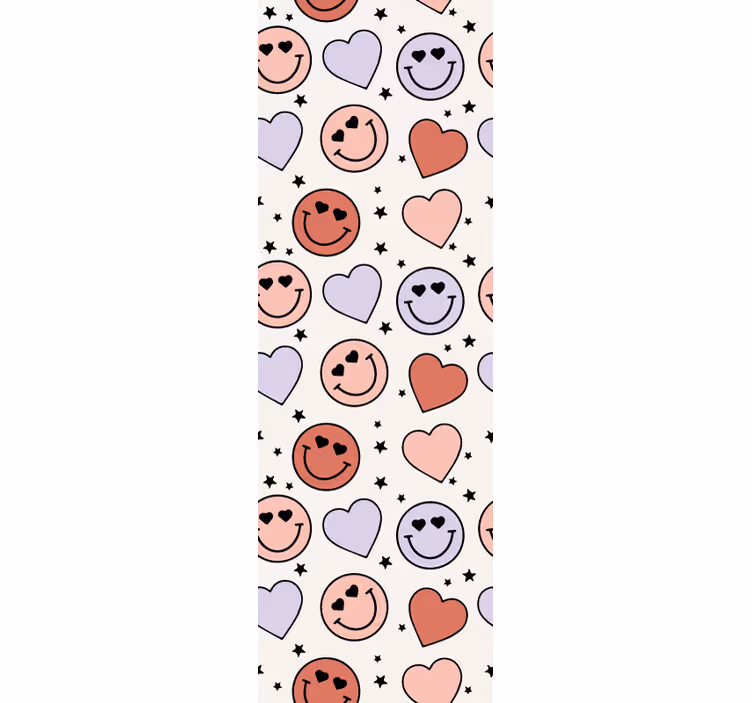 Rollo fenster jugendzimmer mit liebe und herzsmileys - TenStickers
