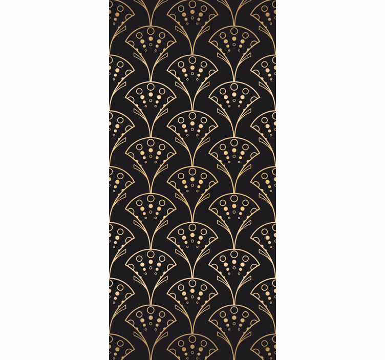 Fenster rollo modern mit eleganten goldenen formen - TenStickers