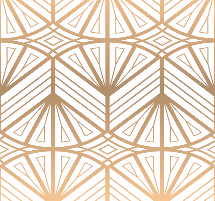 Fenster rollo modern mit goldenem geometrischem muster - TenStickers