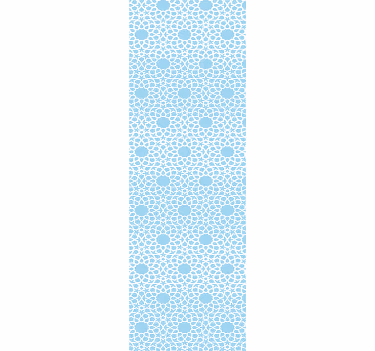 Fenster rollo modern mit blau-weißem geometrischem muster - TenStickers