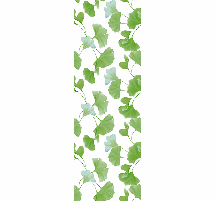Fenster rollo modern mit grünen ginkgo-blättern - TenStickers