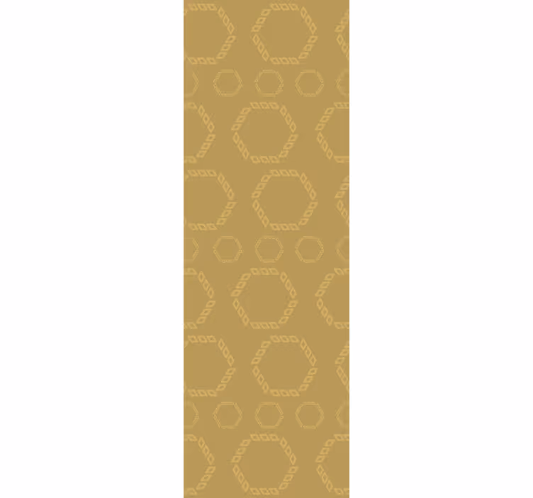 Fenster rollo modern mit goldenen hexagon-mustern - TenStickers