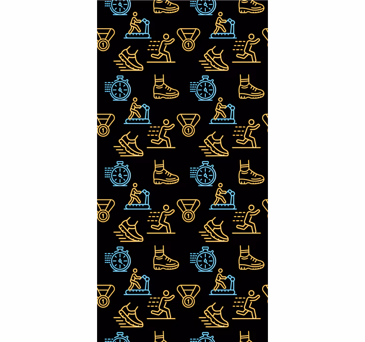 Fenster rollo modern mit leuchtenden vektor-icons schwarz - TenStickers