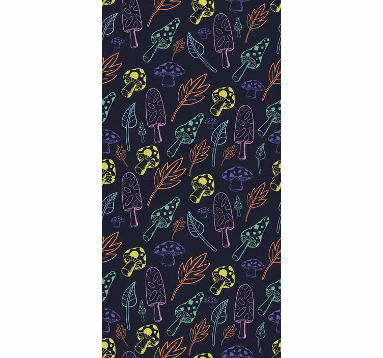 Fenster rollo modern mit buntem pilzmuster - TenStickers