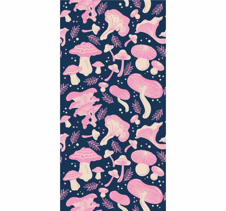 Fenster rollo modern mit pinkem pilzmuster - TenStickers
