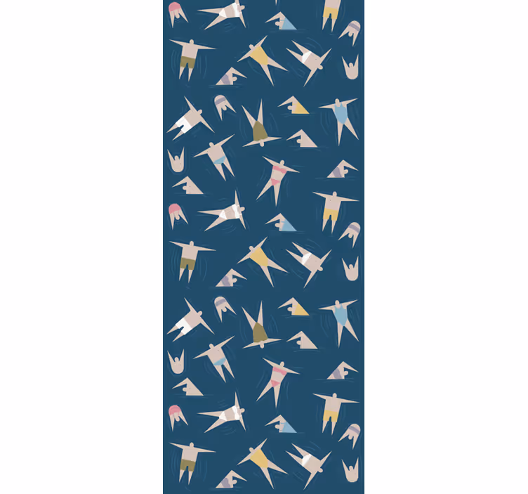 Fenster rollo modern mit schwimmfiguren-muster - TenStickers