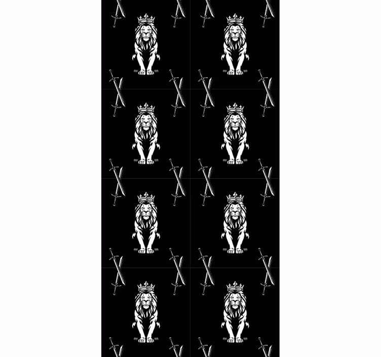 Fenster rollo modern dschungelsilhouetten könig - TenStickers