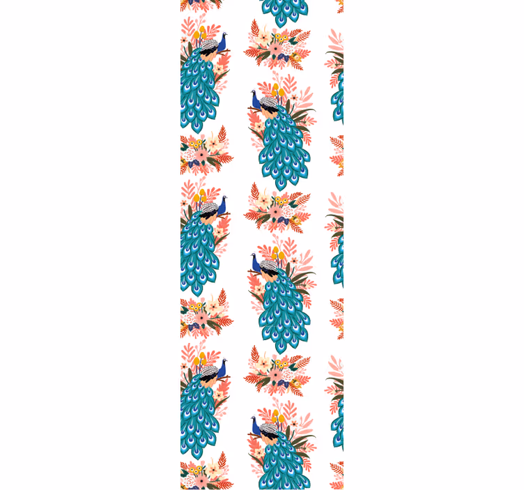 Fenster rollo modern schöner blauer pfau - TenStickers