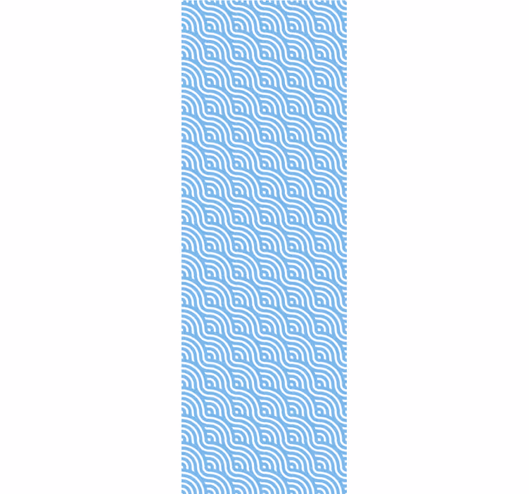 Fenster rollo modern kleine blaue wellen - TenStickers