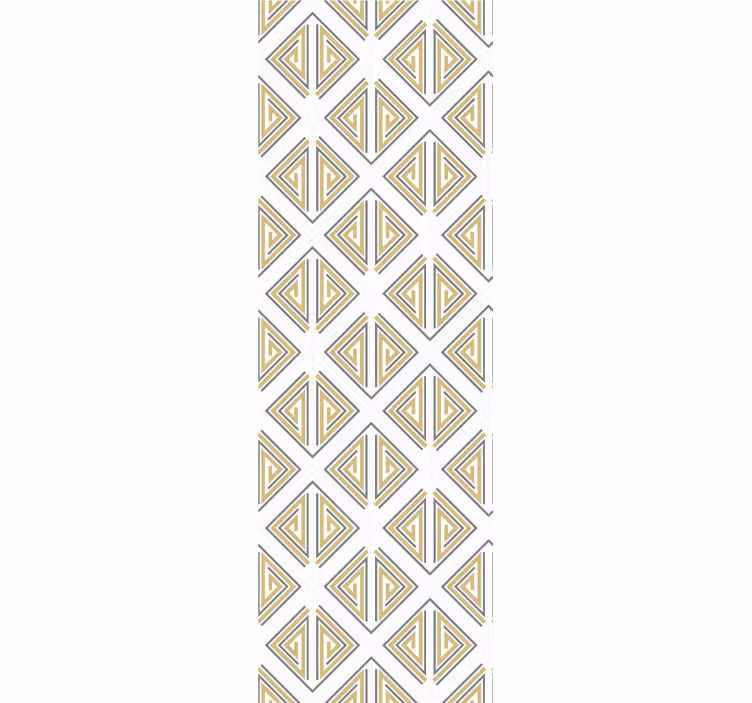 Fenster rollo modern mit grauen figuren in gold und beige - TenStickers