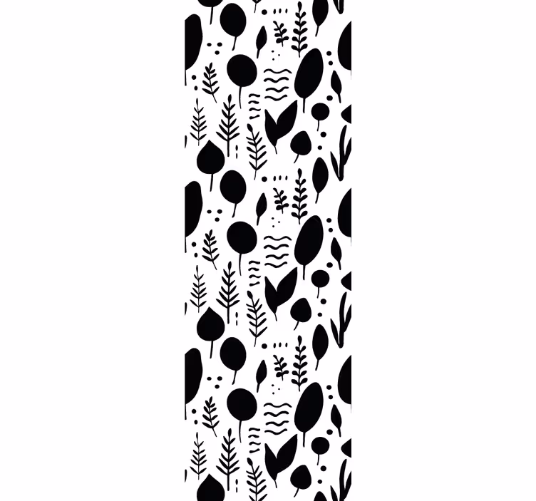 Fenster rollo modern mit schwarz-weiß naturmotiven - TenStickers