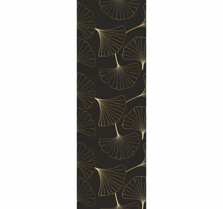 Fenster rollo modern ginkgo blätter anthrazit gold - TenStickers