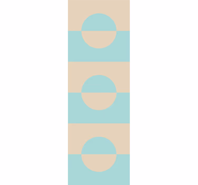 Fenster rollo modern hellblaue und beige punkte quadrate - TenStickers