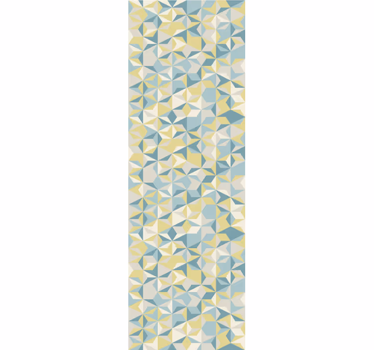 Fenster rollo modern in beige blau gelb geometrisch - TenStickers