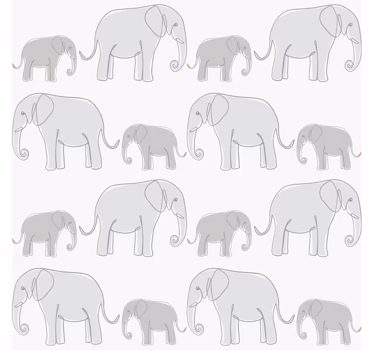 Rollo fenster grau mit minimalistischen elefanten - TenStickers