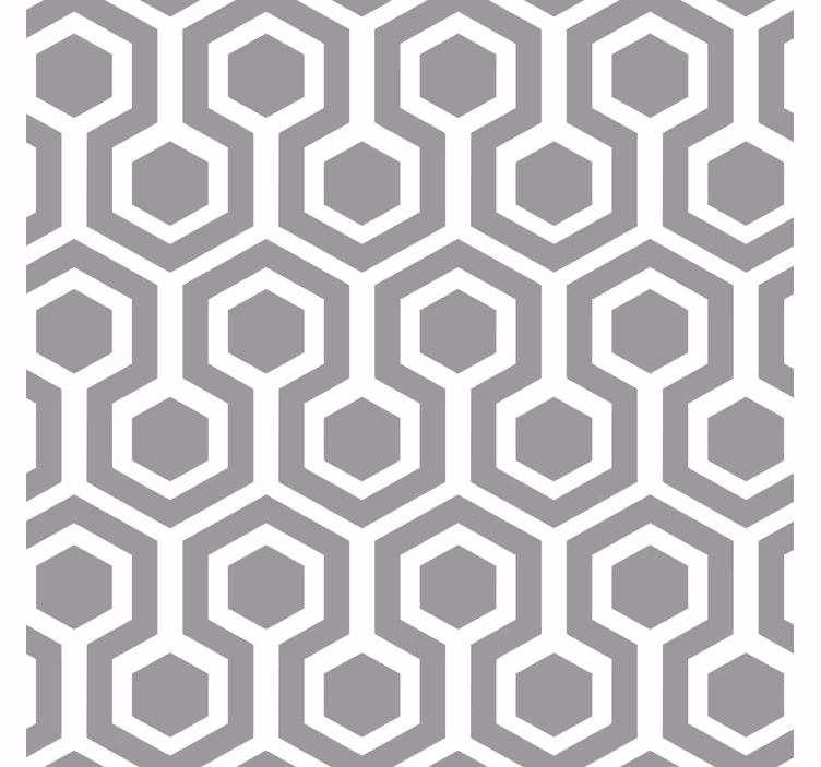 Rollo fenster grau mit hexagonalem grauen muster - TenStickers