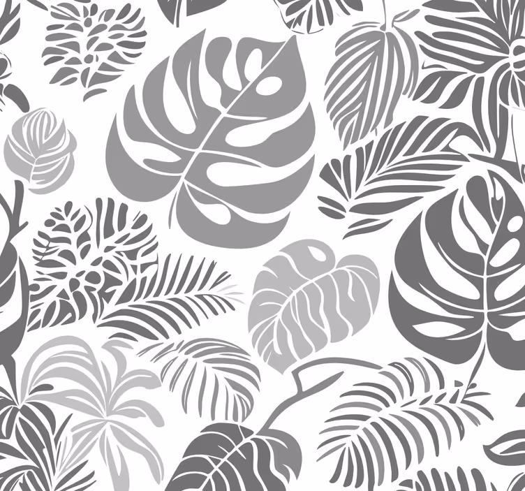Rollo fenster grau mit monstera-blättern - TenStickers
