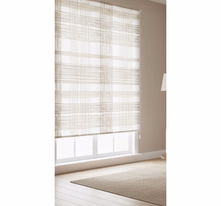 Rollo fenster beige dünnes jute-muster beige - TenStickers