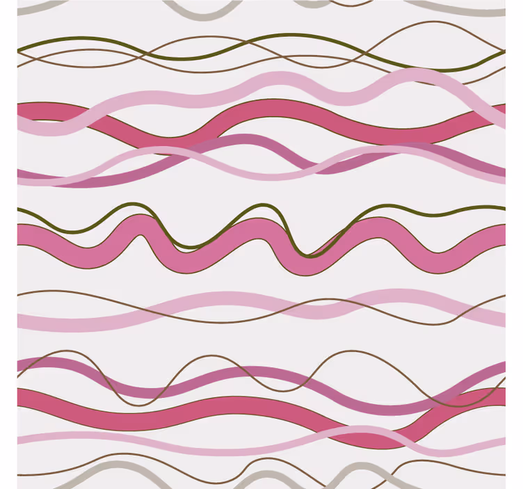 Rollo fenster rosa mit pinken wellenstreifen - TenStickers