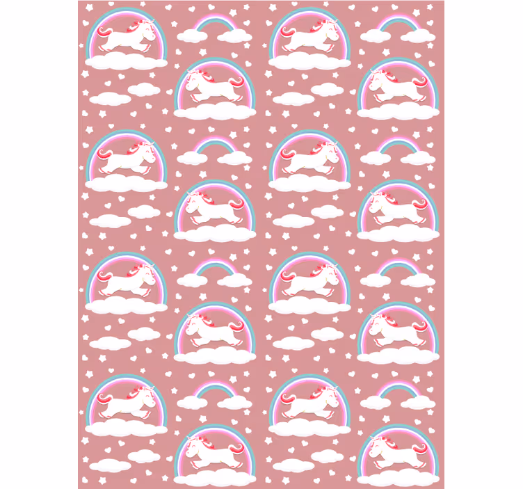 Rollo fenster rosa im magischen einhorn-design - TenStickers