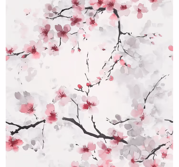 Rollo fenster rosa mit kirschblütenmuster - TenStickers