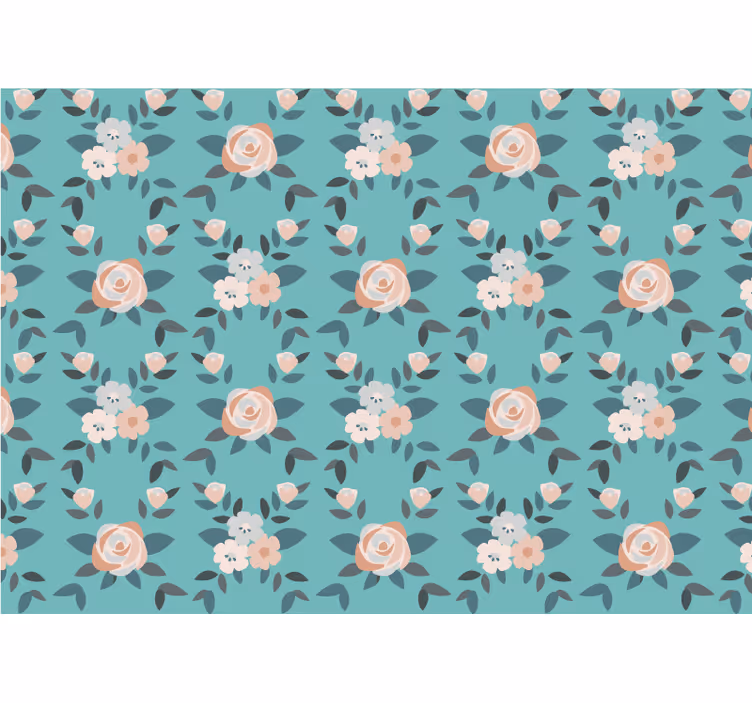 Küchenfenster rollo in pastellfarbenen rosen - TenStickers