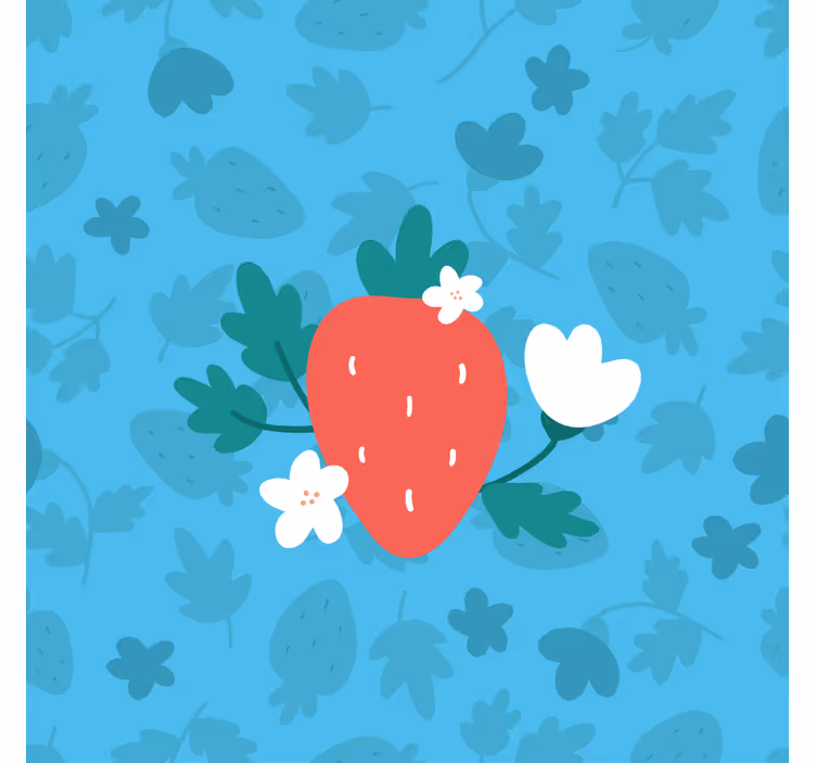 Küchenfenster rollo mit buntem früchte- und blumenmuster - TenStickers