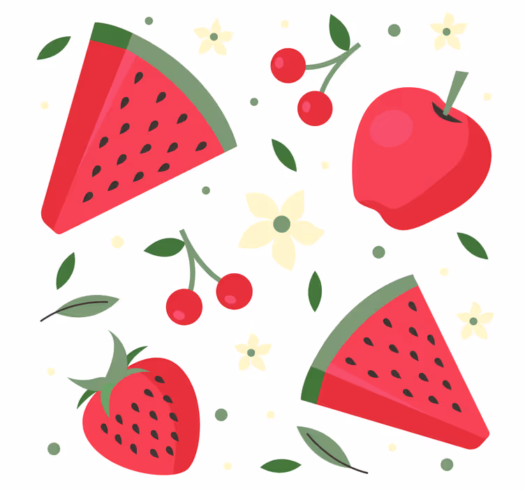 Küchenfenster rollo mit verschiedenen obstmotiven - TenStickers