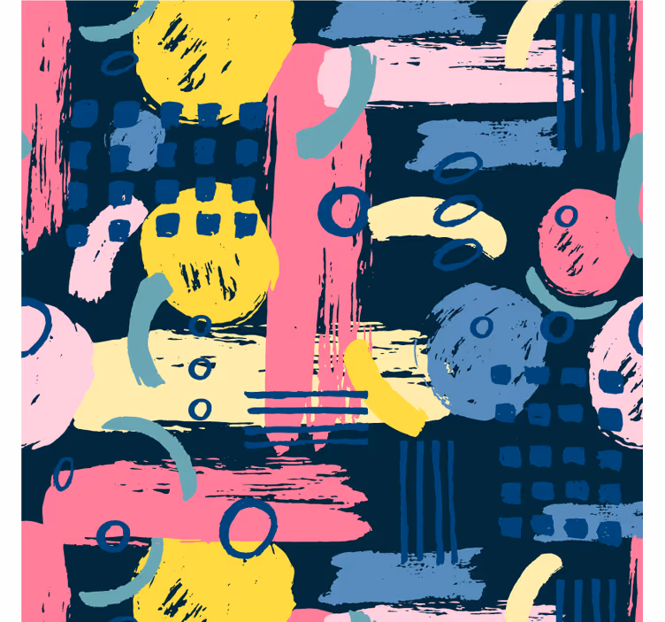 Rollo wohnzimmer in buntem abstraktem design - TenStickers