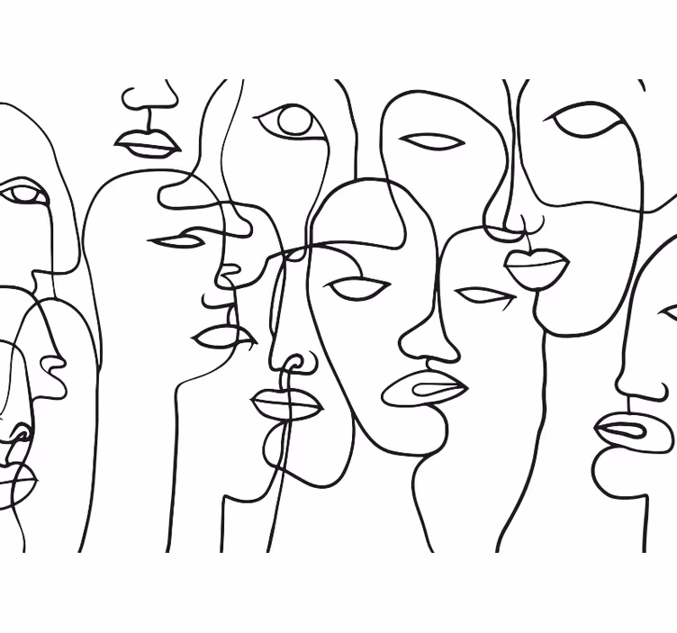Rollo fenster weiß mit gesichtsdesign - TenStickers