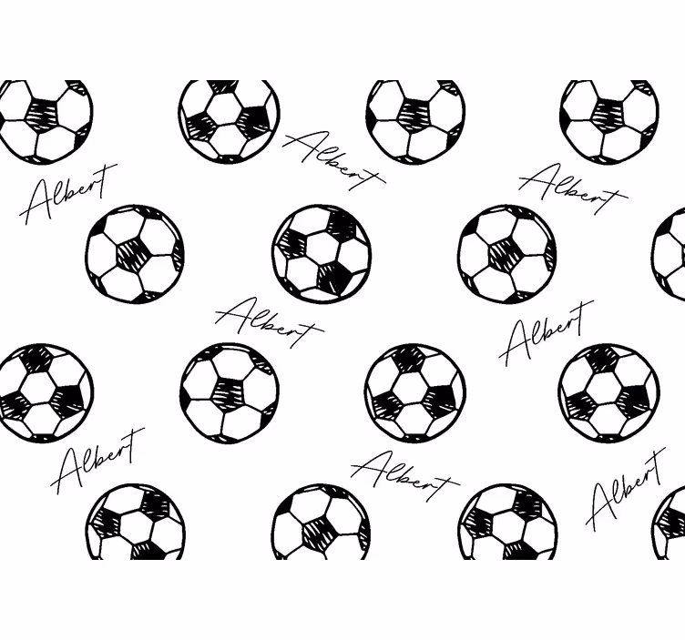 Rollo fenster weiß fußball mit namen - TenStickers