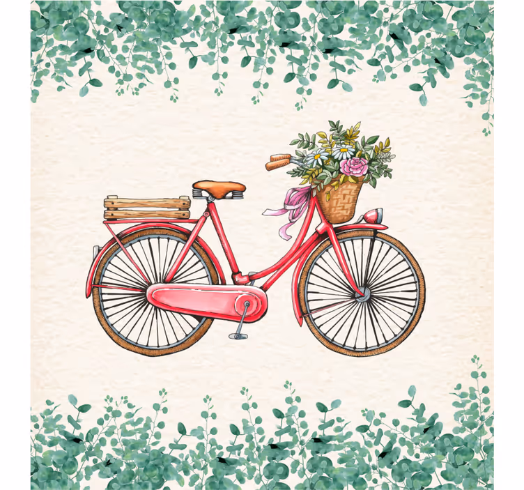 Rollo wohnzimmer im rustikalen vintage-bike-stil - TenStickers