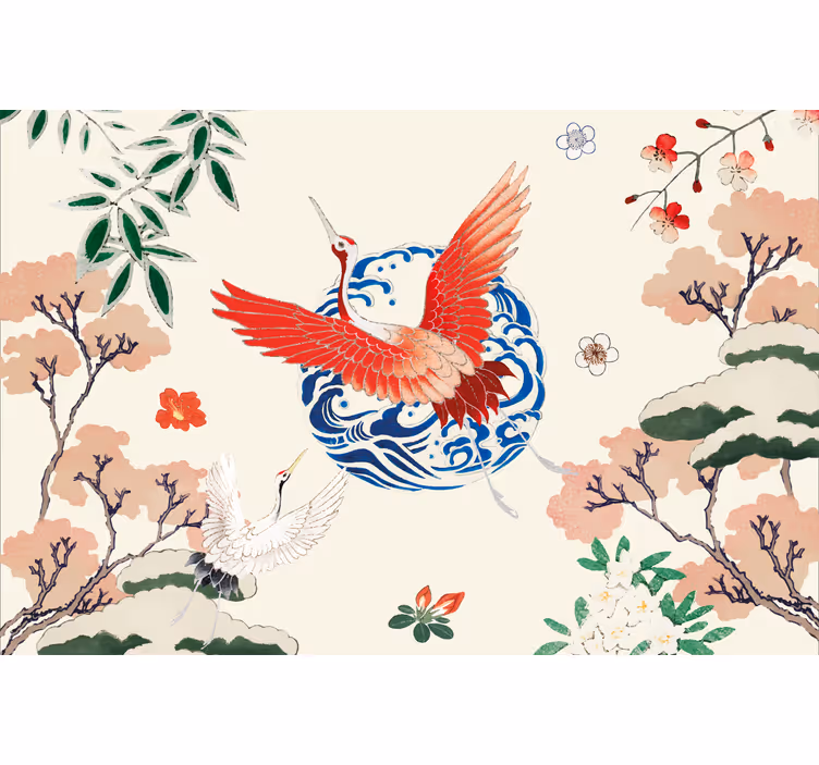 Rollo wohnzimmer im chinoiserie stil - TenStickers