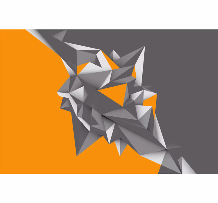 Rollo wohnzimmer geometrische formen in grau und orange - TenStickers