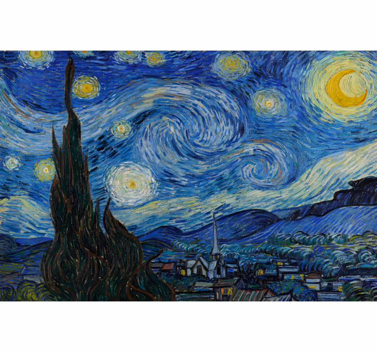 Rollo wohnzimmer van goghs sternennacht - TenStickers