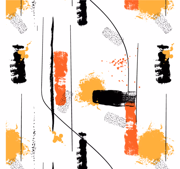 Rollo wohnzimmer abstrakte linienkunst - TenStickers
