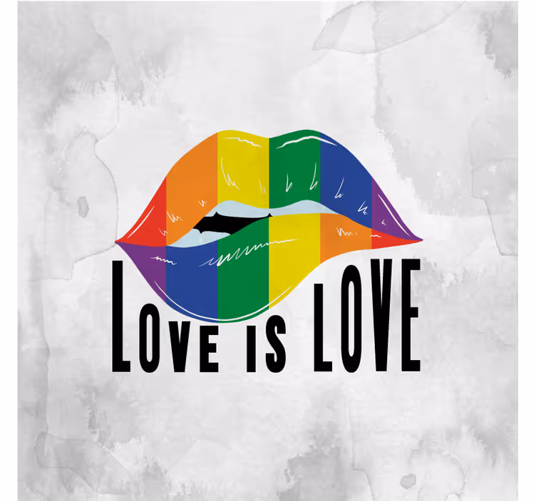 Rollo wohnzimmer pride day lippen konzept - TenStickers