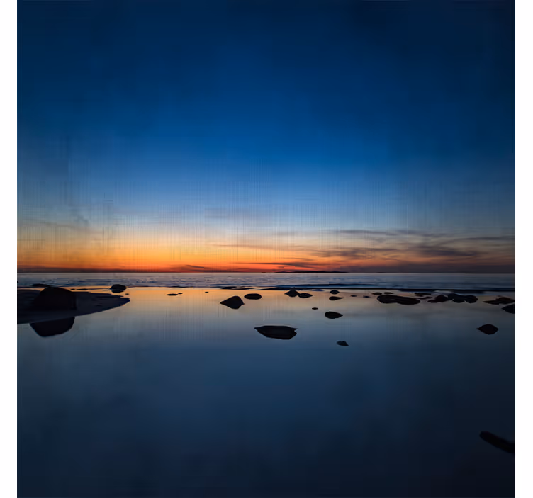 Rollo wohnzimmer nordischer sonnenuntergang am meer - TenStickers