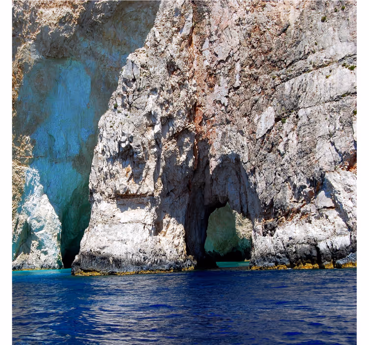 Rollo wohnzimmer raj-höhle mit blauem wasser - TenStickers