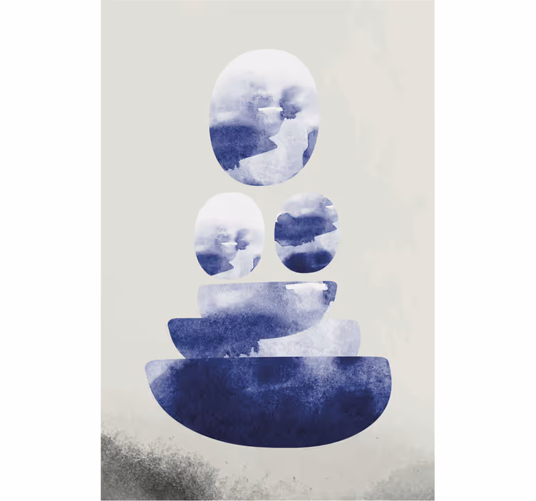 Rollo wohnzimmer in blauer form - TenStickers