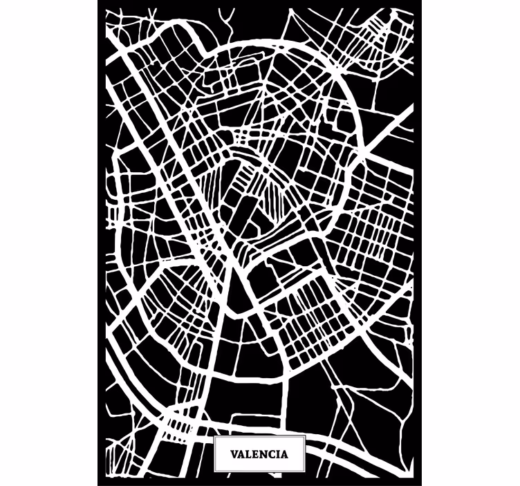 Rollo wohnzimmer mit topografischer karte valencia - TenStickers