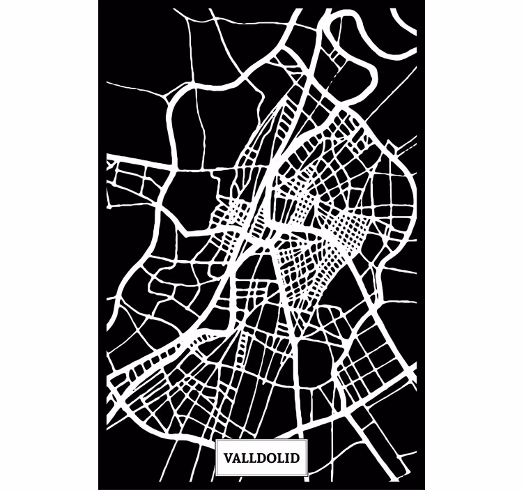 Rollo wohnzimmer mit topografischer karte valladolid - TenStickers