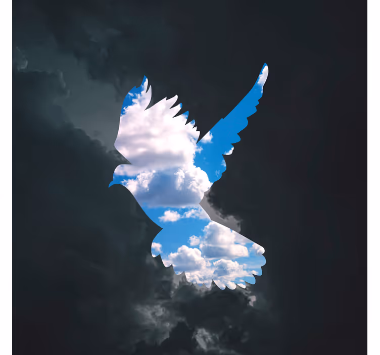 Rollo wohnzimmer rené magritte taube - TenStickers