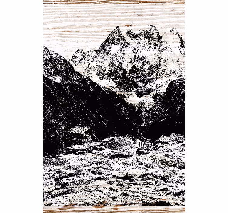 Rollo wohnzimmer schweizer berge - TenStickers