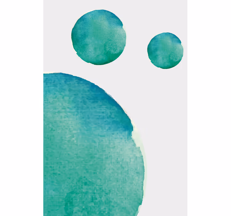 Rollo wohnzimmer abstrakte aquamarin aquarellgestaltung - TenStickers