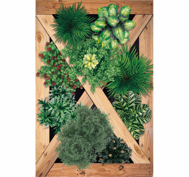Rollo wohnzimmer im rustikalen gartenstil - TenStickers